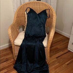 Elegant Green  Satin Gown